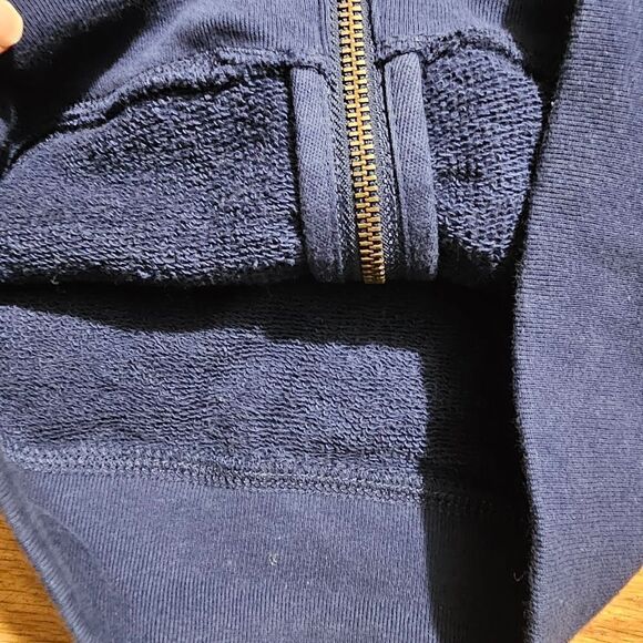 Polo Ralph Lauren Pony Logo Hoddie Jacket Kids Size S Navy White Terry Fleece - Picture 4 of 7